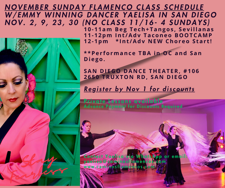 SAN DIEGO NOVEMBER CLASSES